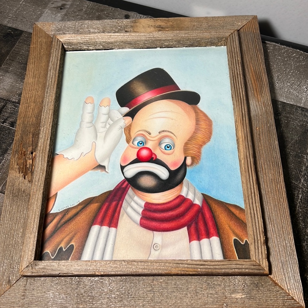 Original Hand Drawn in Colored Pencil by Gifford Lee Frame Handmade Also